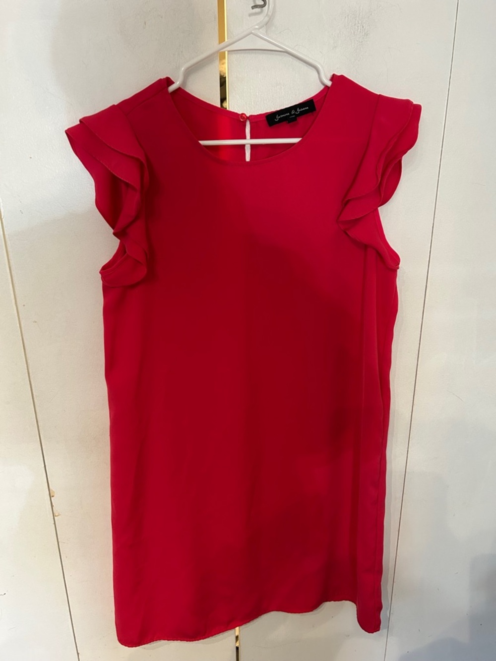 Sleeveless Ruffle Midi Dress in Bright Pink